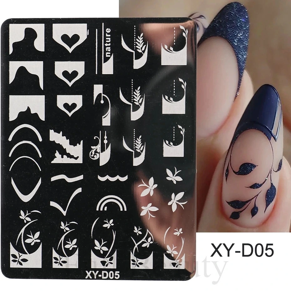 2 pcs Manicure Nail Stamping Plates Nail Art Stamping Templates Nail Stamping Stencils
