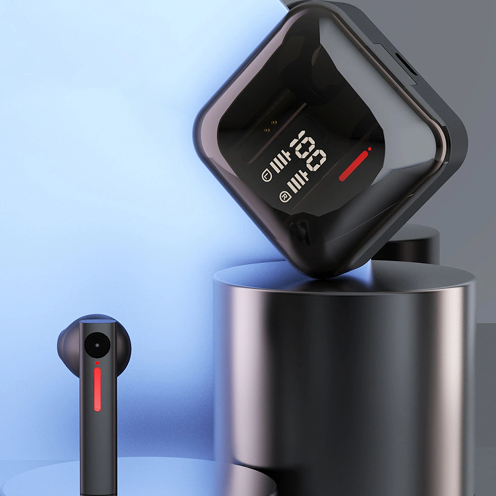 1 Set Wireless Headphone LED Display Wireless Earphone Half In-ear Headphone