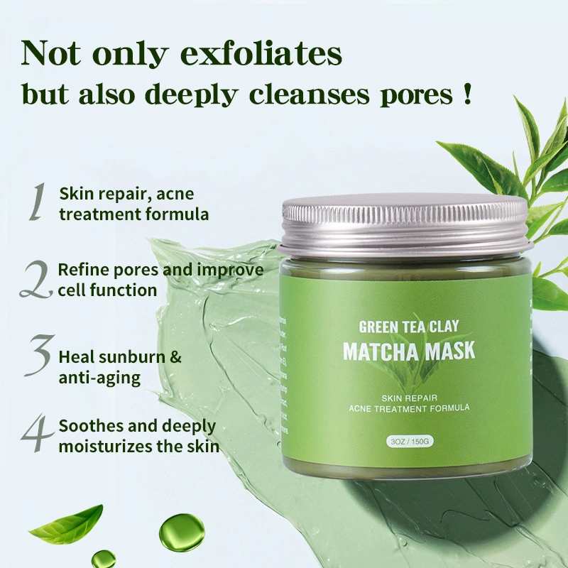 Matcha Mud Mask Balance Grease Green Tea Refreshing Cleansing Sun Damage