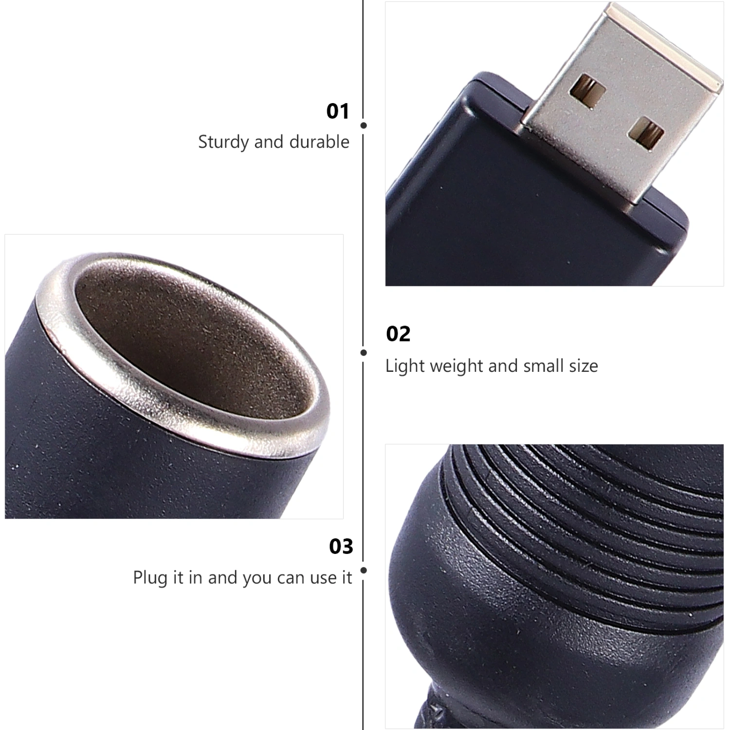 2 Pcs USB Cigarette Lighter Adapter 12V Car Cigarette Lighter Socket Converter