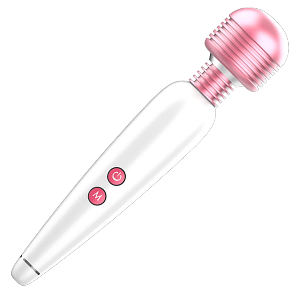 1pc Adult Female Vibrator Vaginal Stimulator Masturbation Toy (White, Pink)