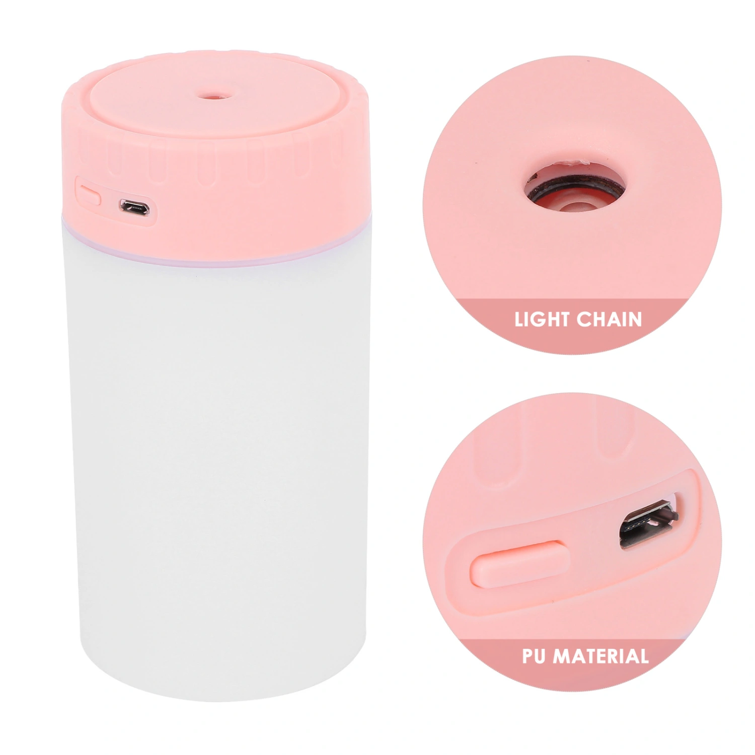 Mini Air Humidifier Colorful Gradient Lighting 400ml Silent Mist Maker