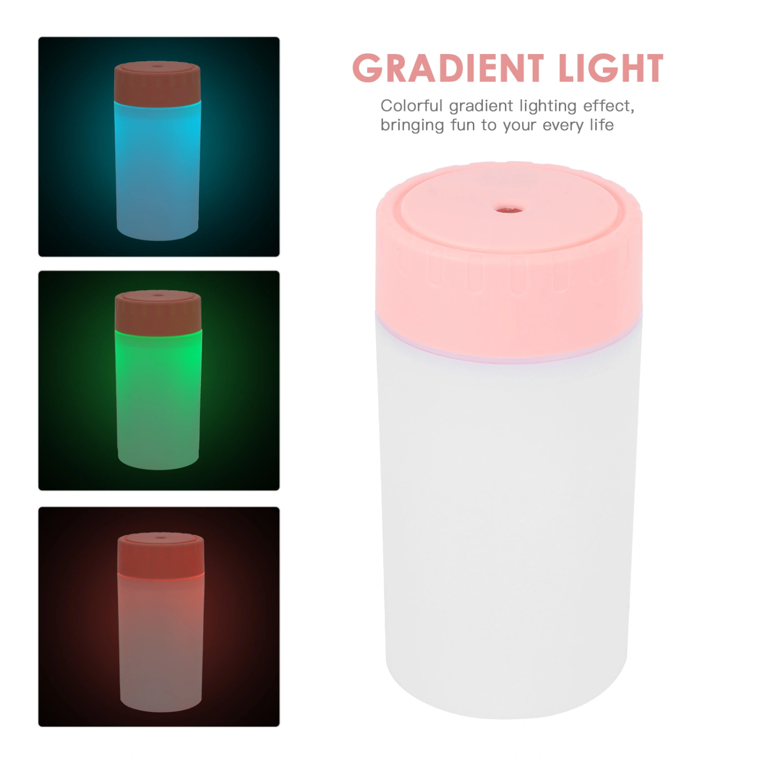 Mini Air Humidifier Colorful Gradient Lighting 400ml Silent Mist Maker