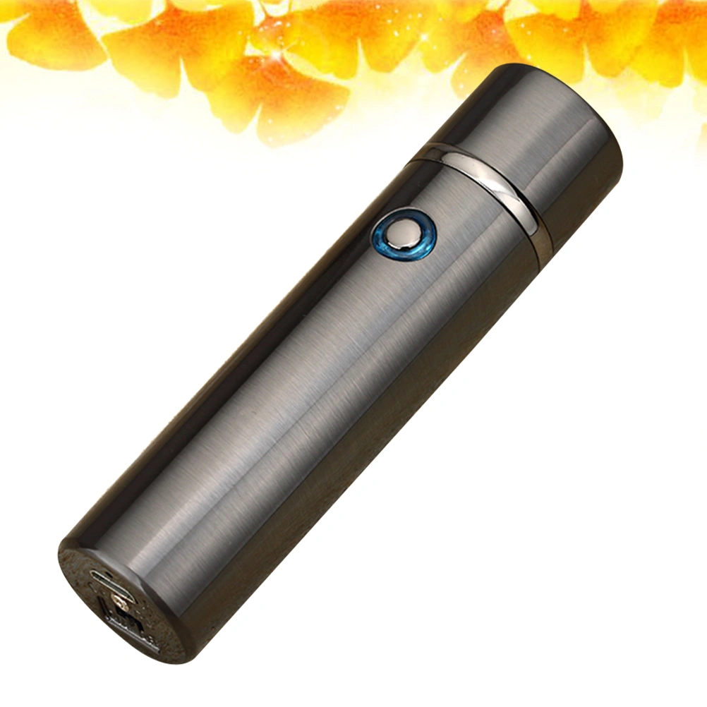 Electric USB Cigarette Lighter Windproof Flameless Lighter Rechargable Cigar Lighter(Black)