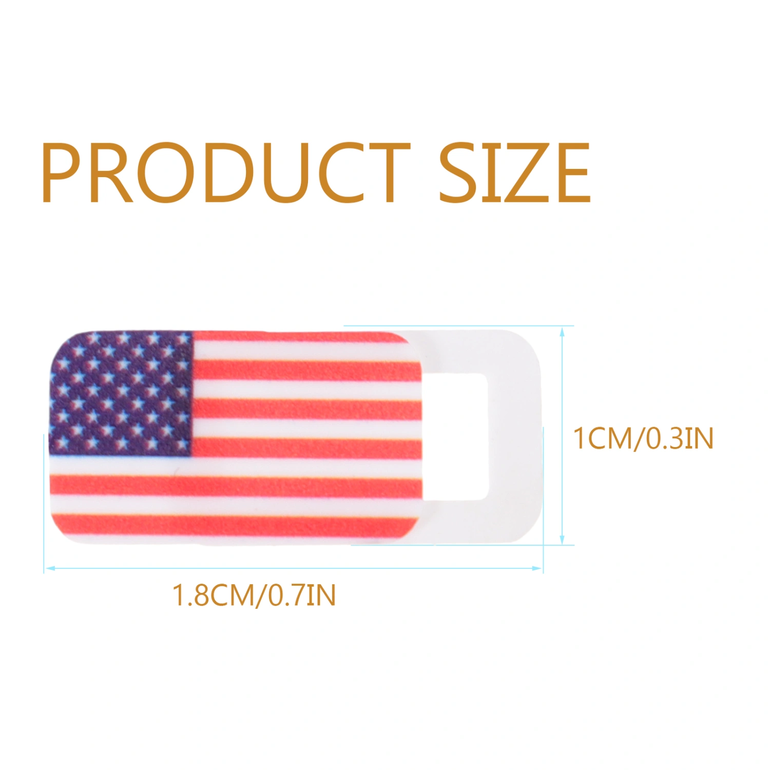 4 Pcs American Flag Pattern Phone Camera Covers Anti-peeping Sliding Covers