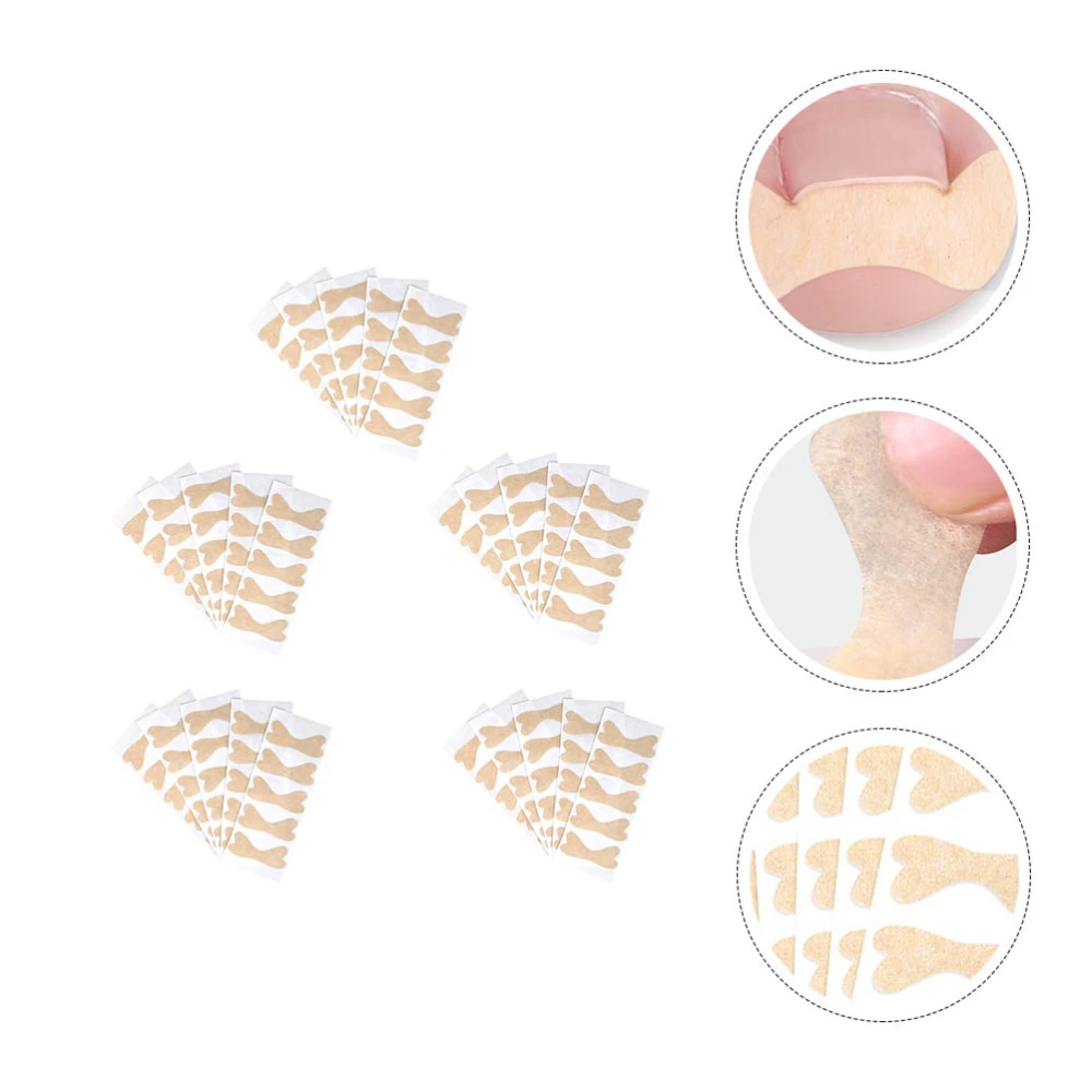 30pcs Ingrown Toenail Stickers Non Glue Adhesive Toenail Patch Stickers (Khaki)