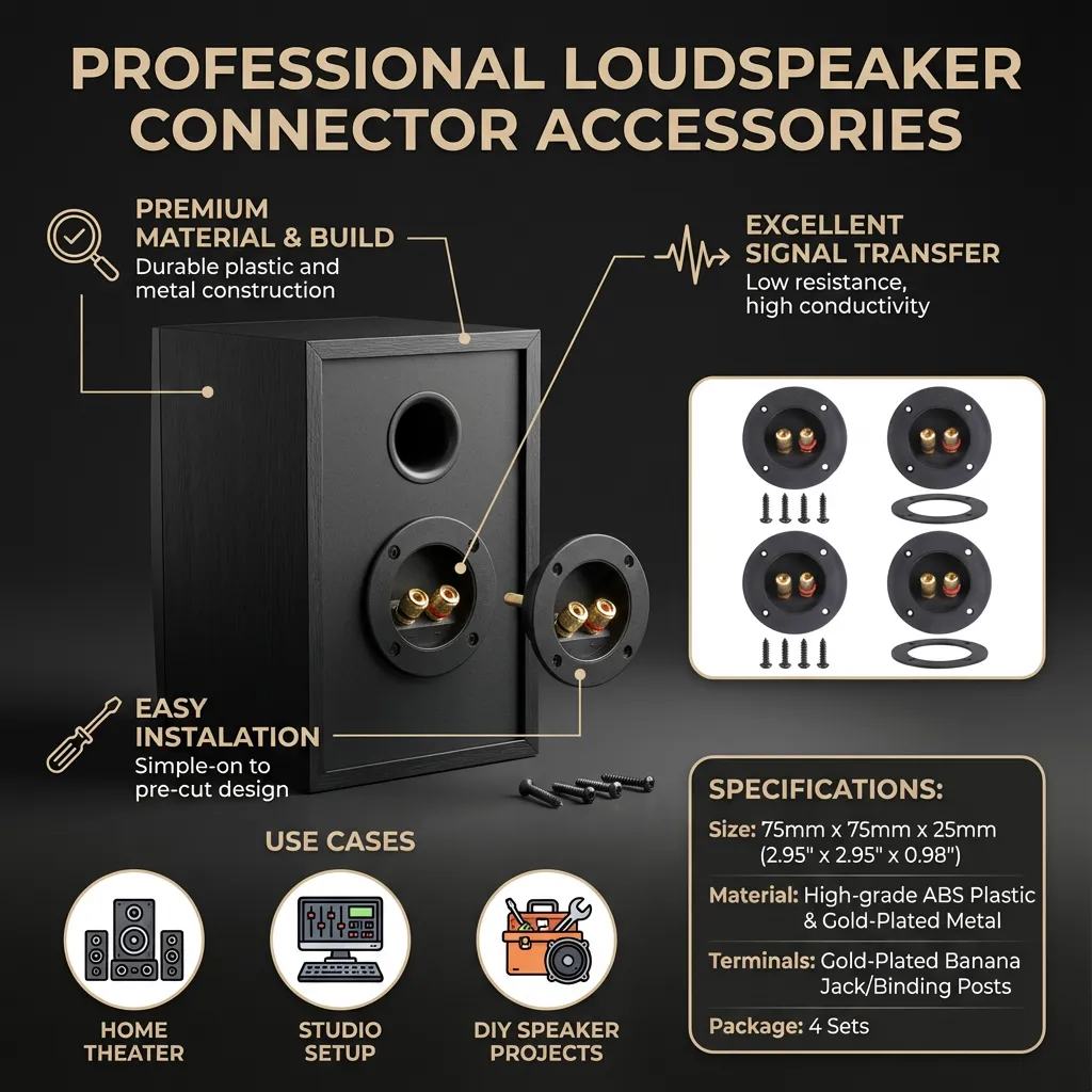 4 sets of Loudspeaker Box Screw Cup Connector Accessories Loudspeaker Connector Parts