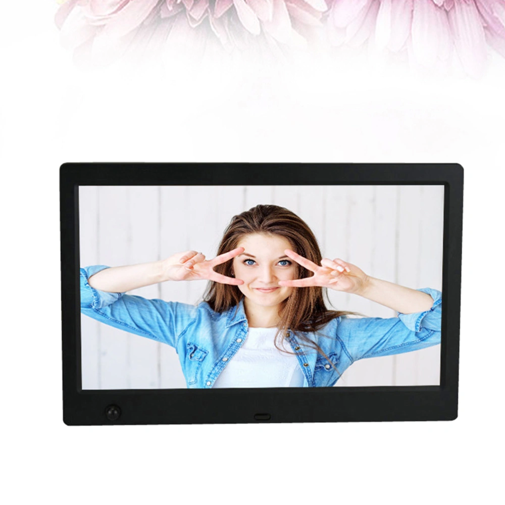 10 Inches Body Induction Digital Photo Frame Electronic Photo Frame Black (with US Plug)