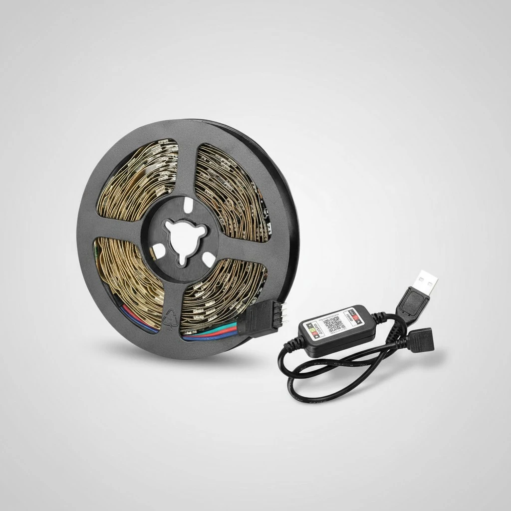 2 Meter LED Strip Lights TV Back Light 5050 RGB Color Change Wireless APP Remote