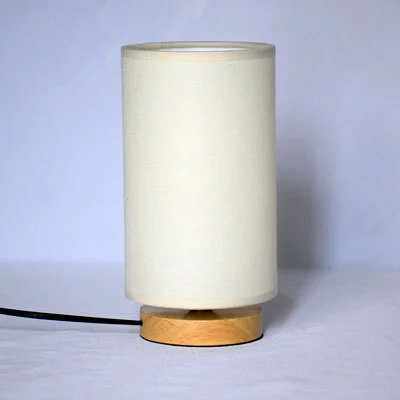 Small Table Lamp USB Japanese Lamp Cloth Lampshade Living Room Desk Lamp