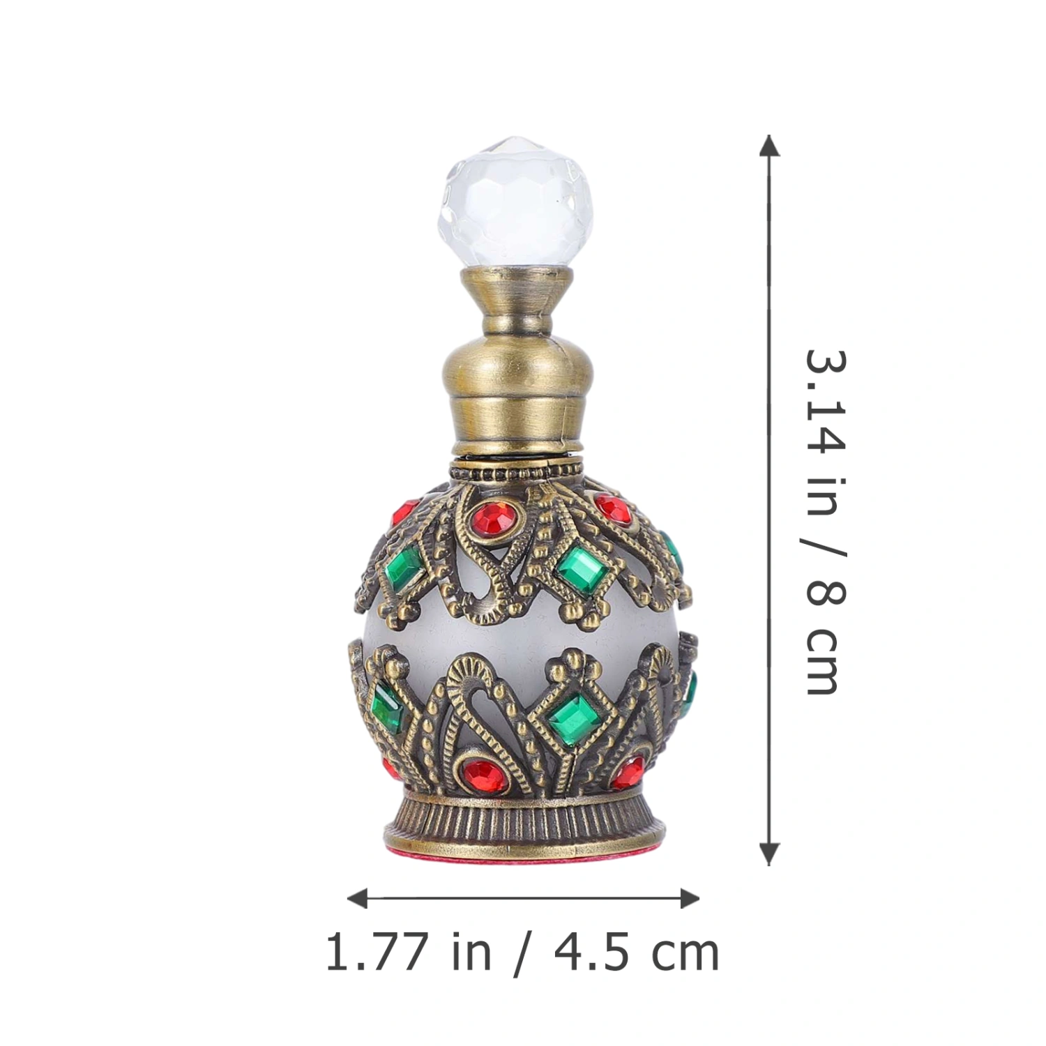 2pcs Glass Perfume Bottles Empty Storage Bottle Essential Oil Container (15ml)