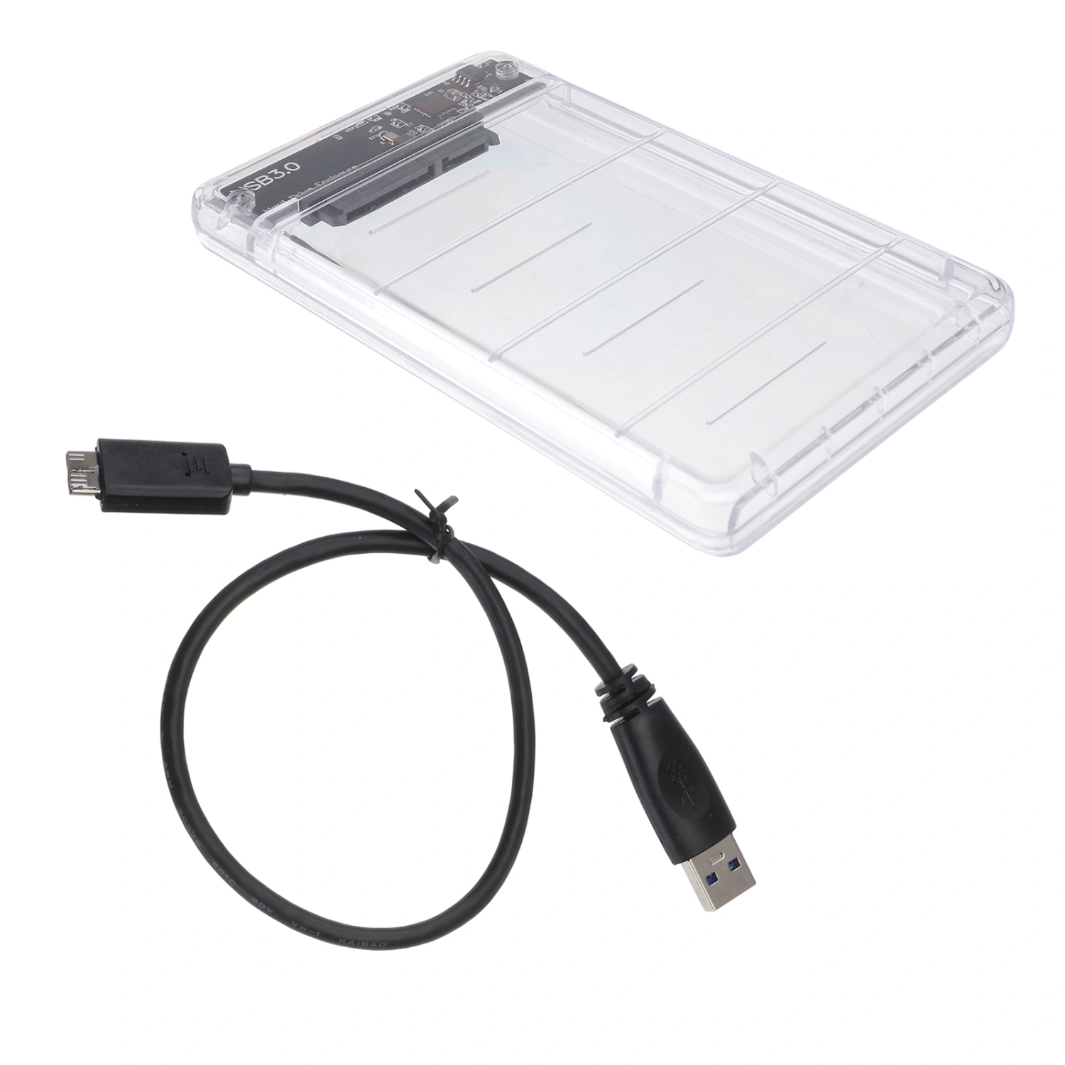 2.5 Inch Transparent USB3.0 to Sata SSD Case Tool Free 5 Gbps Support 2TB Hard Drive Enclosure SSD Box