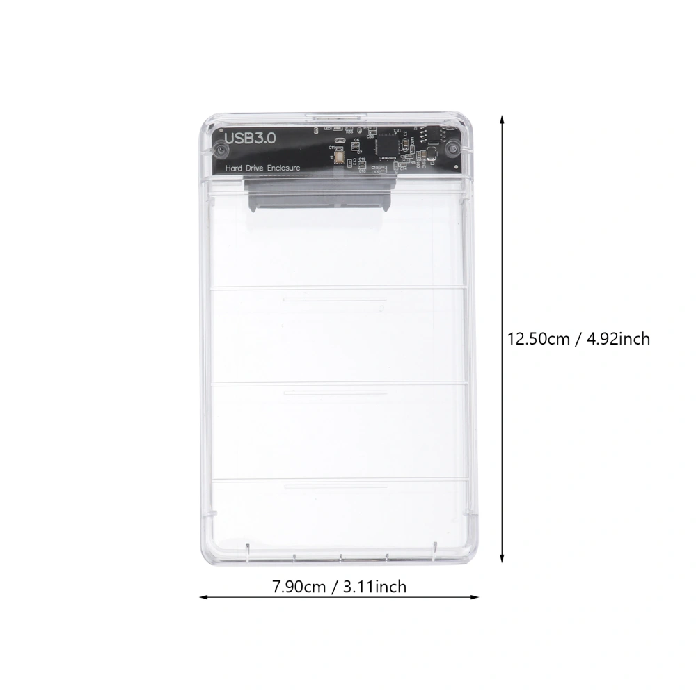 2.5 Inch Transparent USB3.0 to Sata SSD Case Tool Free 5 Gbps Support 2TB Hard Drive Enclosure SSD Box