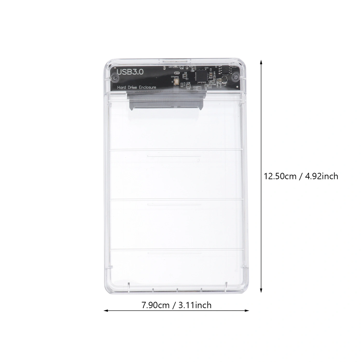 2.5 Inch Transparent USB3.0 to Sata SSD Case Tool Free 5 Gbps Support 2TB Hard Drive Enclosure SSD Box