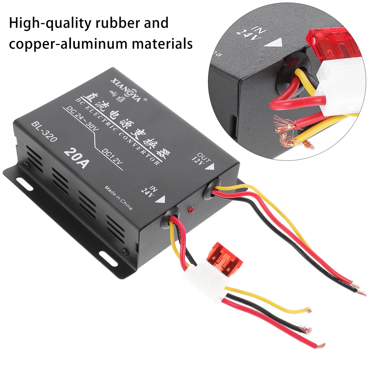 20A 240W 24V to 12V Car Down Power Converter Car Power Supply