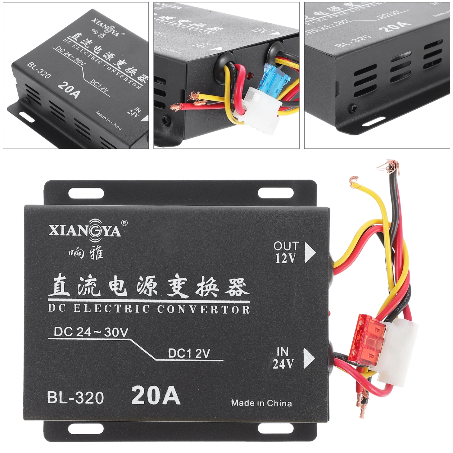20A 240W 24V to 12V Car Down Power Converter Car Power Supply
