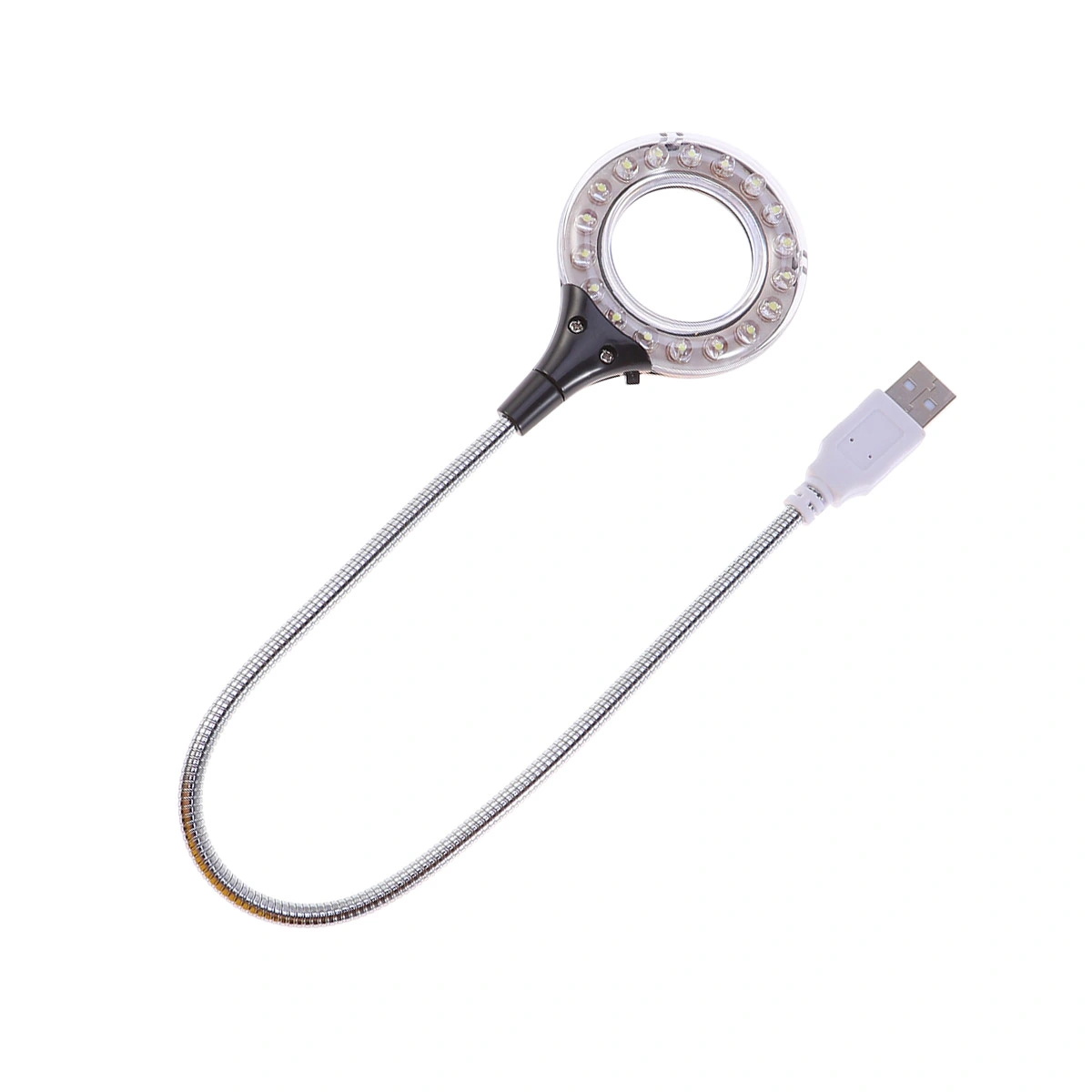 1pc Flexible USB 18 LED Light Lamp Adjustable Reading Lamp Portable Night Lamp for Power Bank PC Laptop Notebook Computer with Switch (Black)