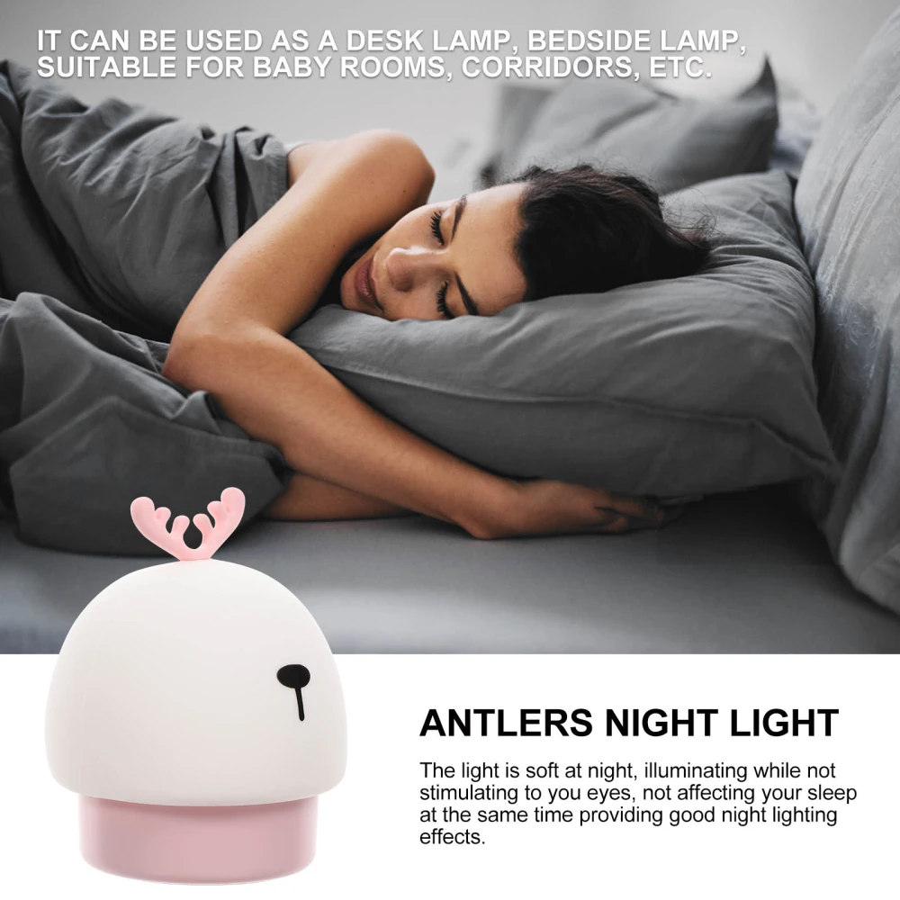 1Pc Creative Antlers Shaped Night Light Bedroom Night Lamp LED Bedside Lamp