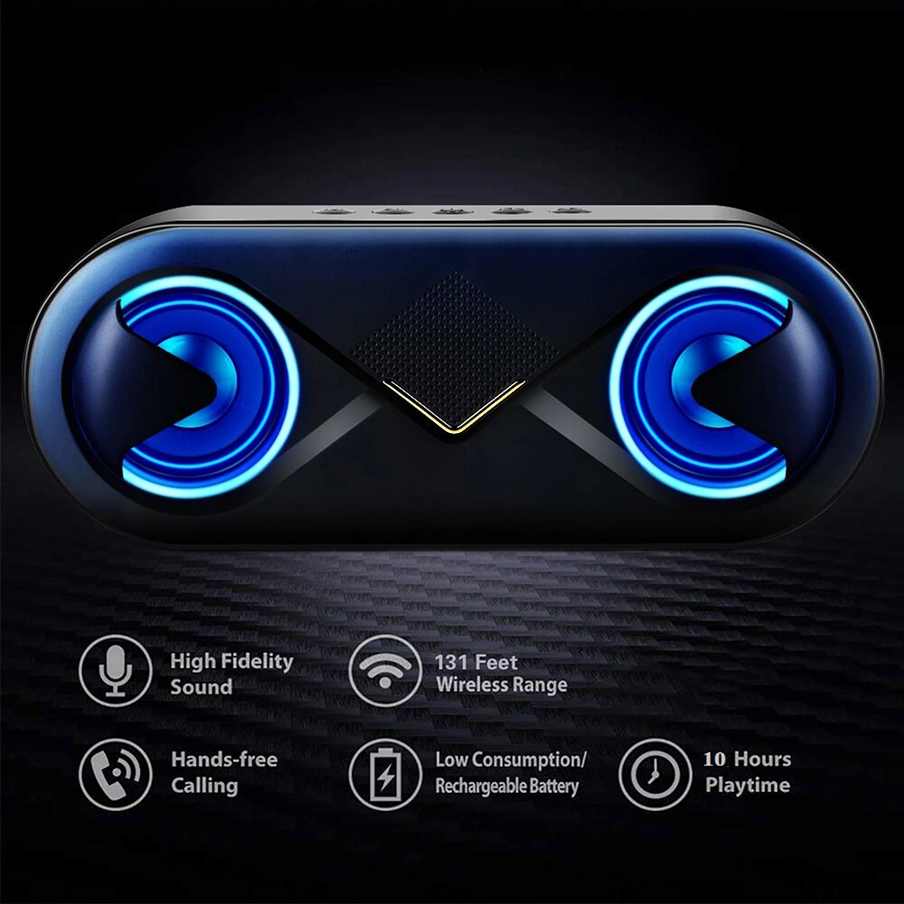 PortableWireless Shockproof Ultra Bass Subwoofer Sound Effect (Black)