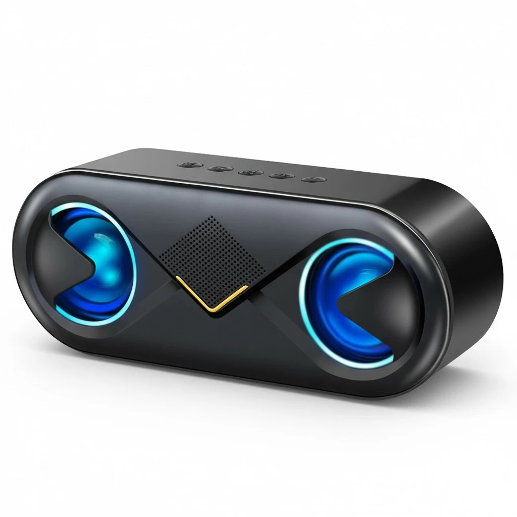 PortableWireless Shockproof Ultra Bass Subwoofer Sound Effect (Black)