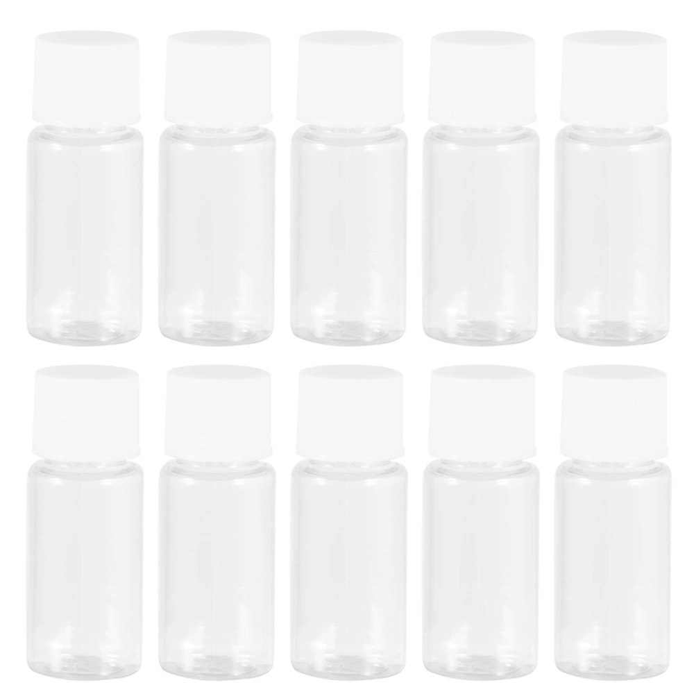 25pcs 10ml Sample Bottles Refillable Plastic Transparent Lotion Bottle Shower Gel Container