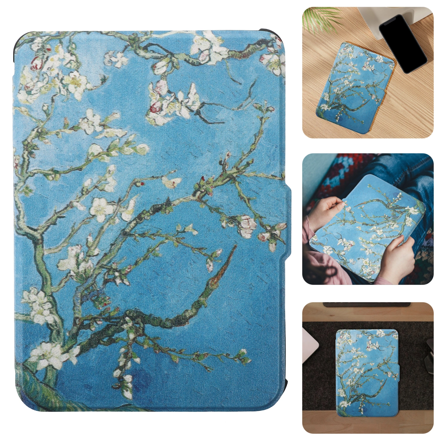  Ornamental Electronic Book Cover Decorative Ebooks Reader Protector Competible for Kobo Clara 2e 2022