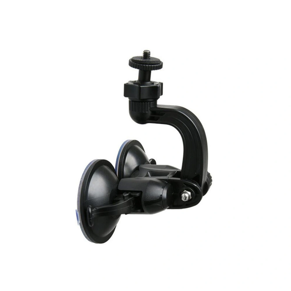 Car Strong Bracket Double Suction Cup Action Camera Holder Multi-function Rack Compatible for SJCAM Driving Recorder (Black)