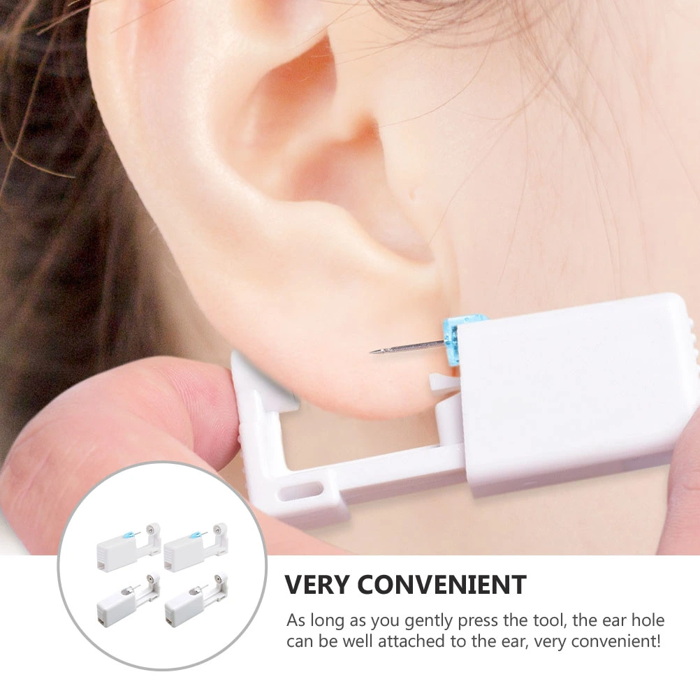 4 Sets Disposable Ears Piercing Tool Painless Ear Hole Piercing Tool Ear Piercer