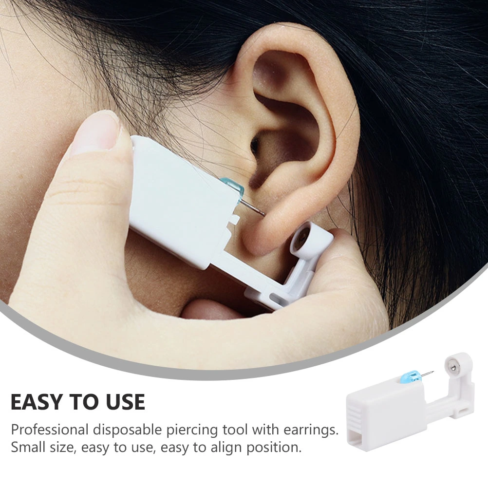 4 Sets Disposable Ears Piercing Tool Painless Ear Hole Piercing Tool Ear Piercer