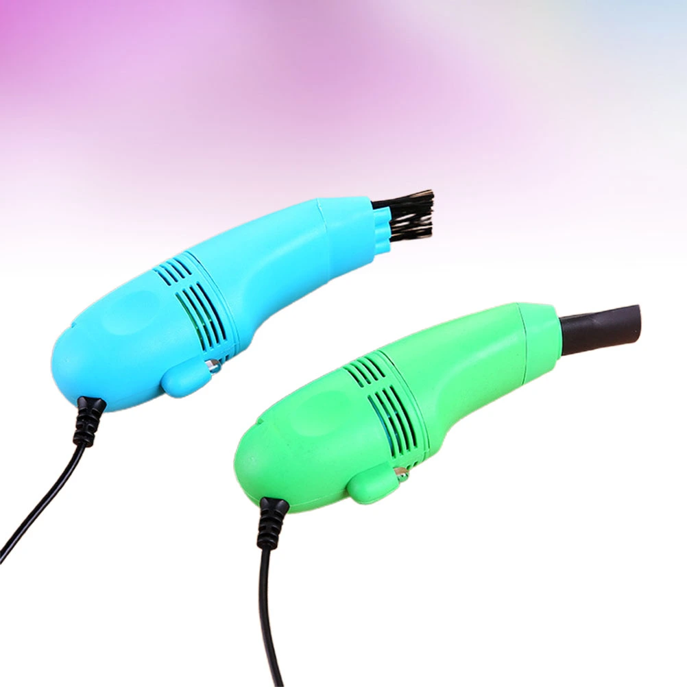 2Pcs Mini USB Vacuum Cleaner Powerful Keyboard Computer Cleaner Portable Vacuum Cleaning Tool for Car Home (Random Color)