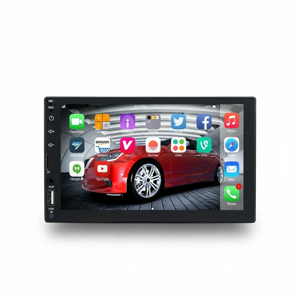 7 Inch Video and Audio Player FM Transmitter Stereo MP5 Player for Car