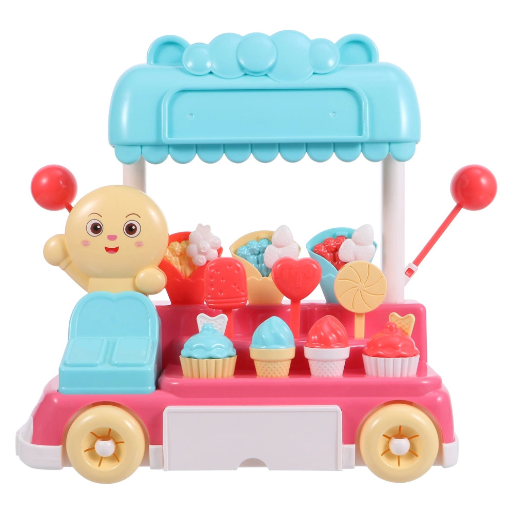 1 Set of Simulated Ice Cream Car Play House Toy Set Kids Early Education Toys