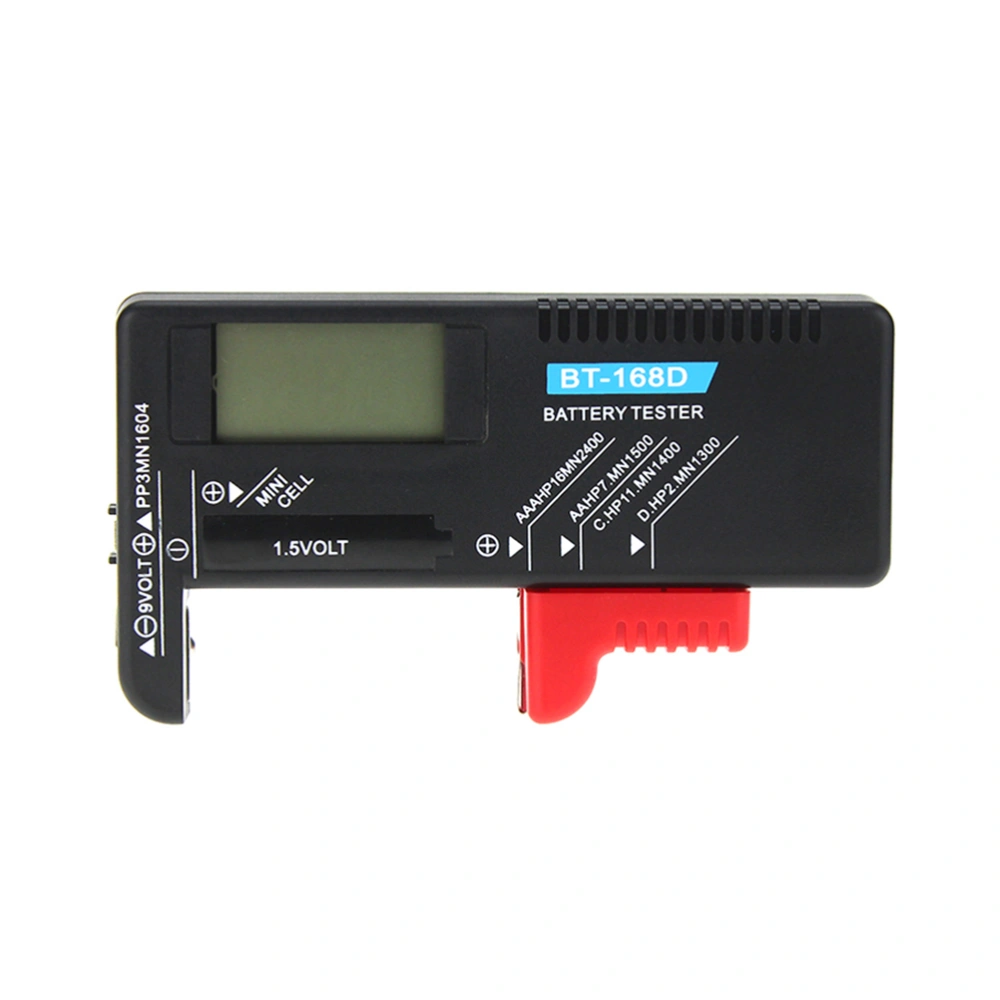 Portable Battery Tester Easy-to-Read Volt Checker Voltage Meter Battery Capacity Tester for 9V 1.5V and AA AAA and Button Cell Battery