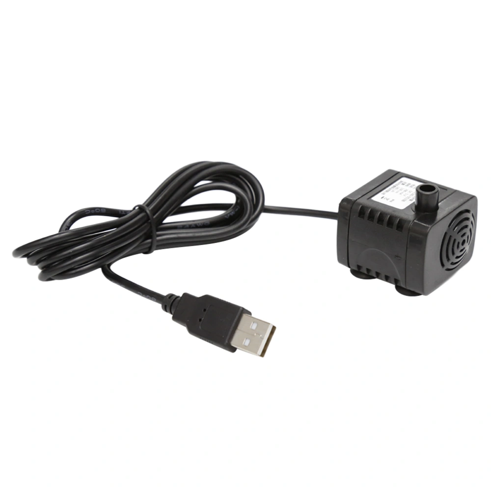 1Pc USB 5V Mini Waterproof Water Pump Quiet DC Waterpump Sinking Waterpump Submerged Pump(Black)