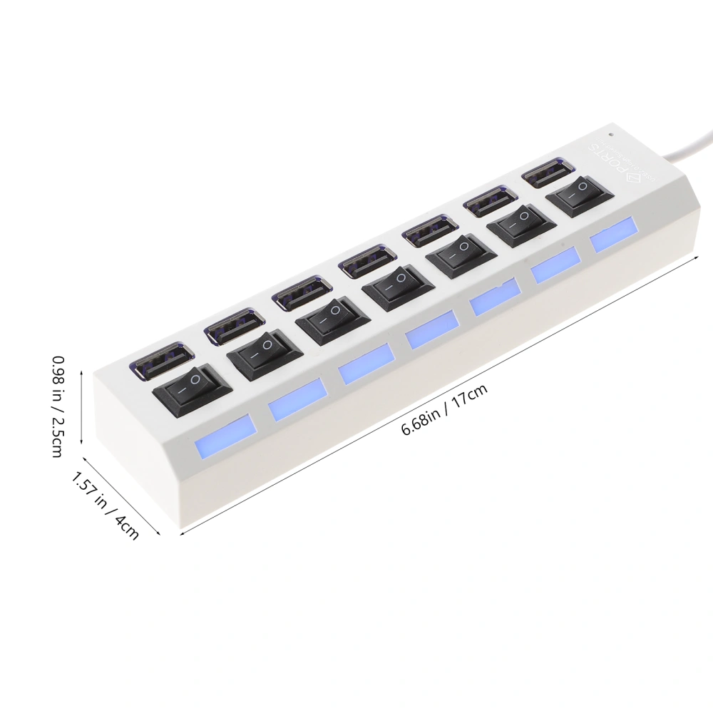 Usb Hub 7-port Usb Connector Multi Usb Port Splitter For Laptop Computer