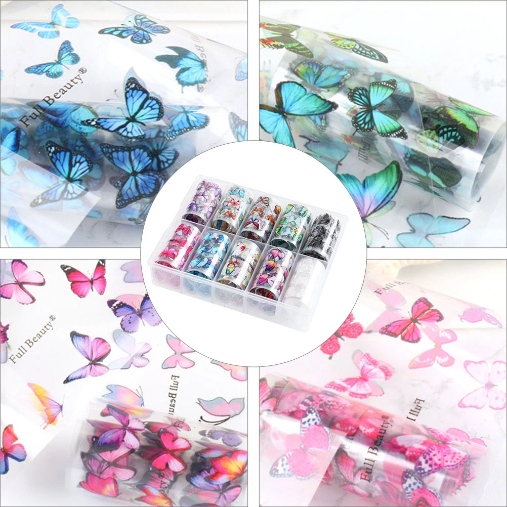10pcs Nail Stickers Self-adhesive Nail Sticker Nail Transfer Stickers