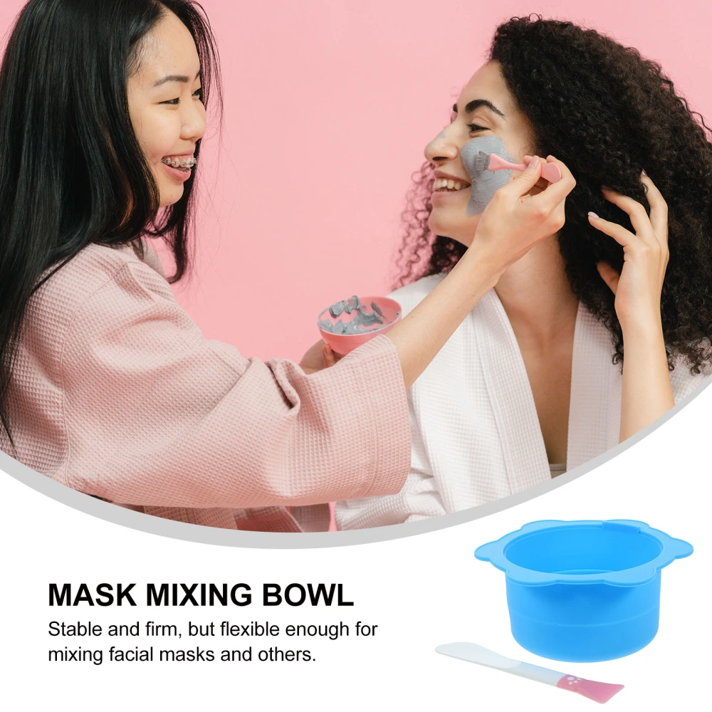 1 Set of Facial Mask Making Bowl DIY Mask Scraper Silicone Facial Mask Bowl Wax Melt Warmer Liner