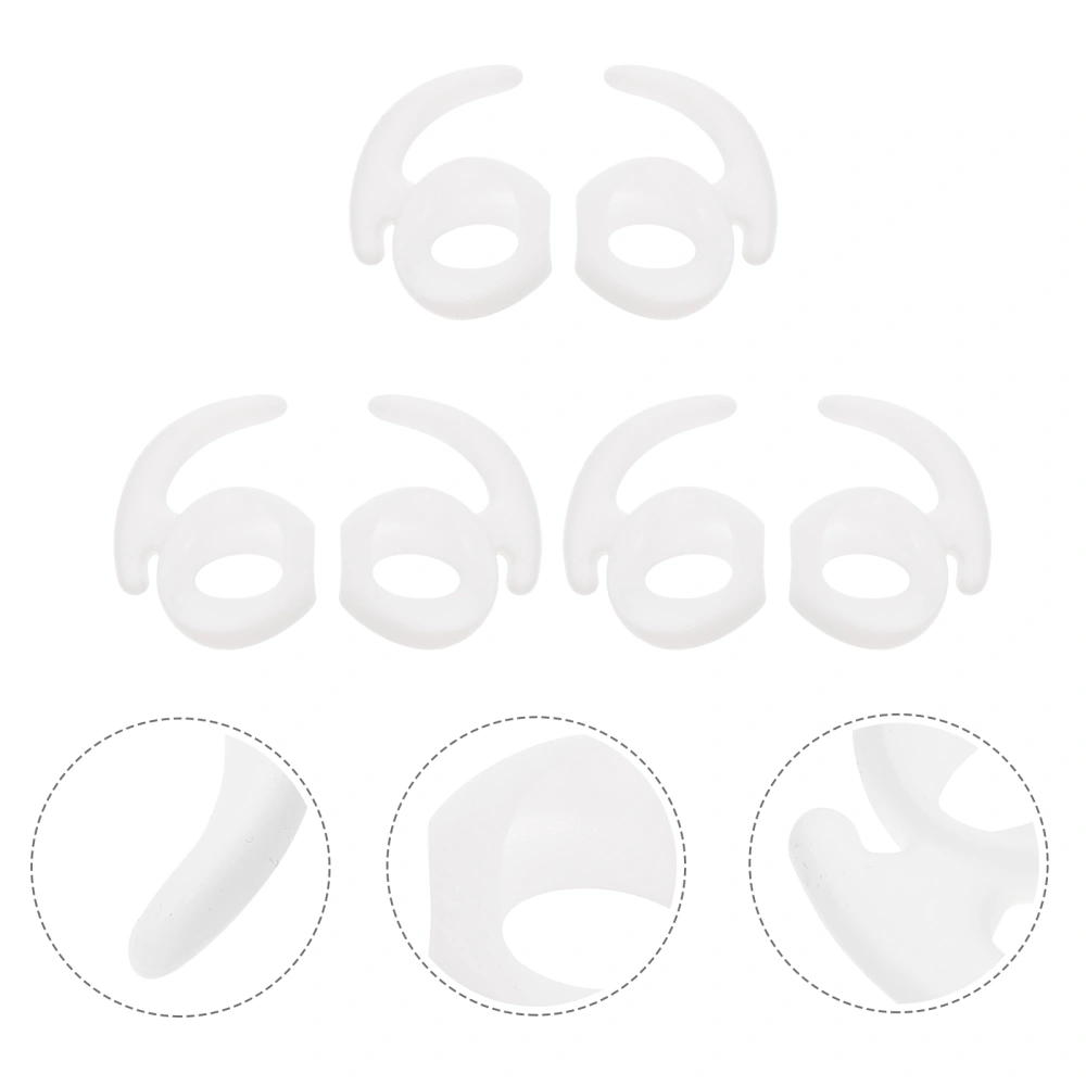 6PCS/3Set Silicone Ear Hooks WirelessHeadset Anti Skid Earphone Protector For Airpods