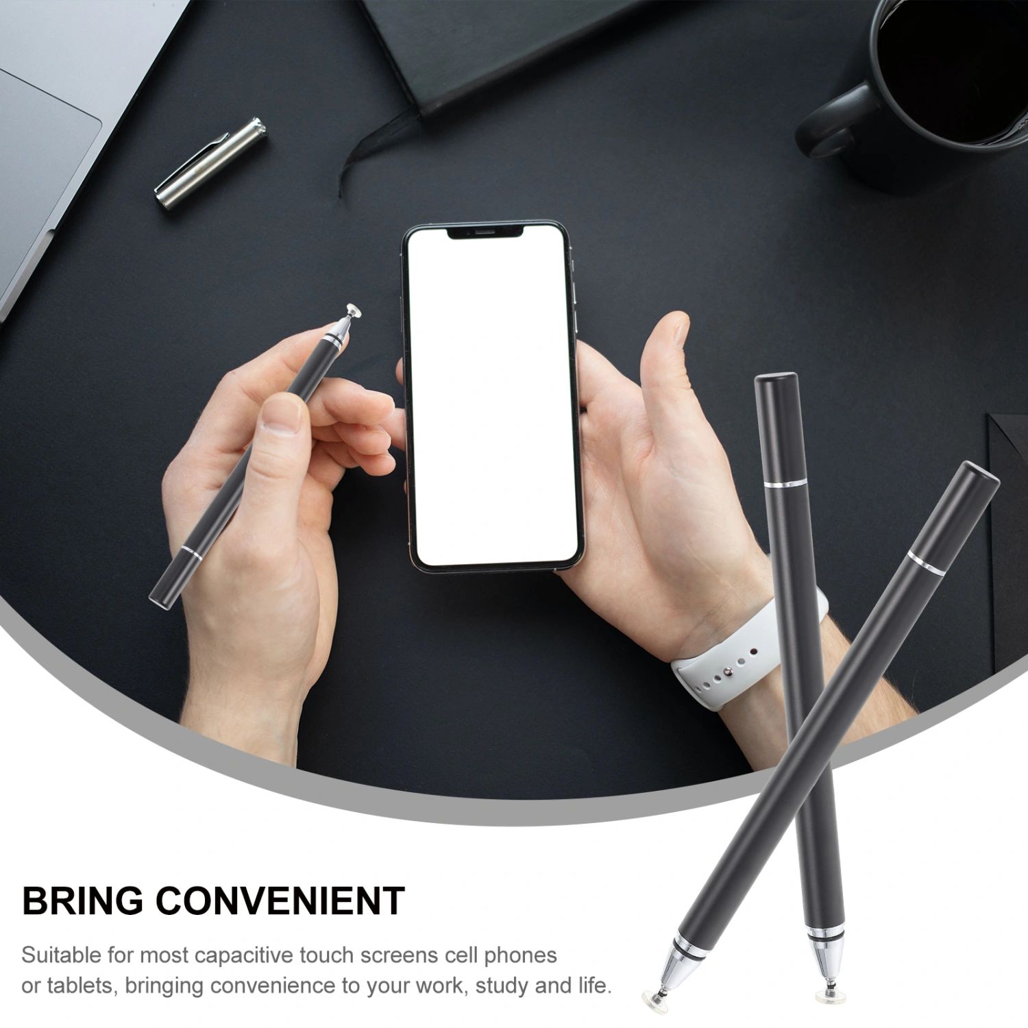 Smart Phone Touch Styluses Touch Screen Pen Mobile Phone Writing Pen Black