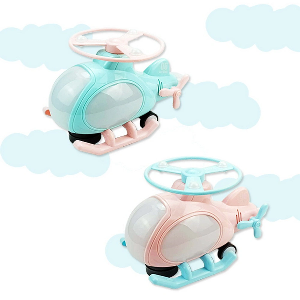 1pc Electric Helicopter Toy 360 Degree Rotating Light and Music Helicopter Toy Without Battery (Random Color)