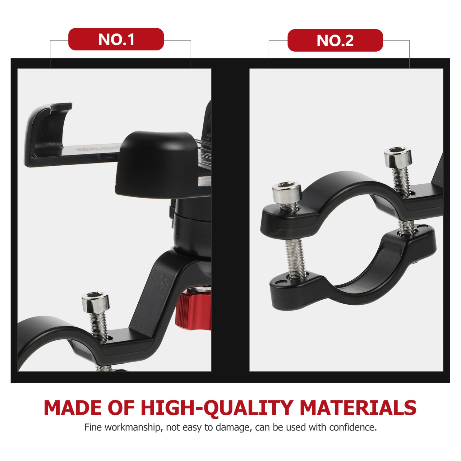 1 Set of Universal Bike Mobile Phone Holder Phone Bracket Phone Rack (Black)