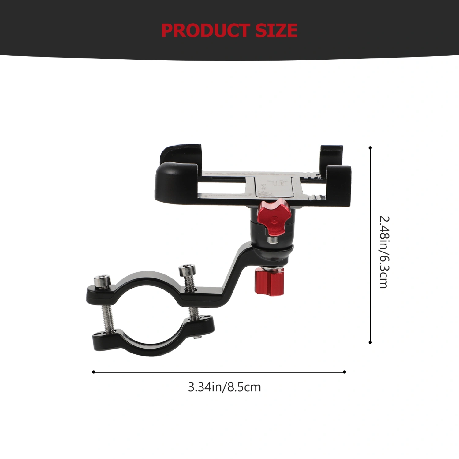 1 Set of Universal Bike Mobile Phone Holder Phone Bracket Phone Rack (Black)
