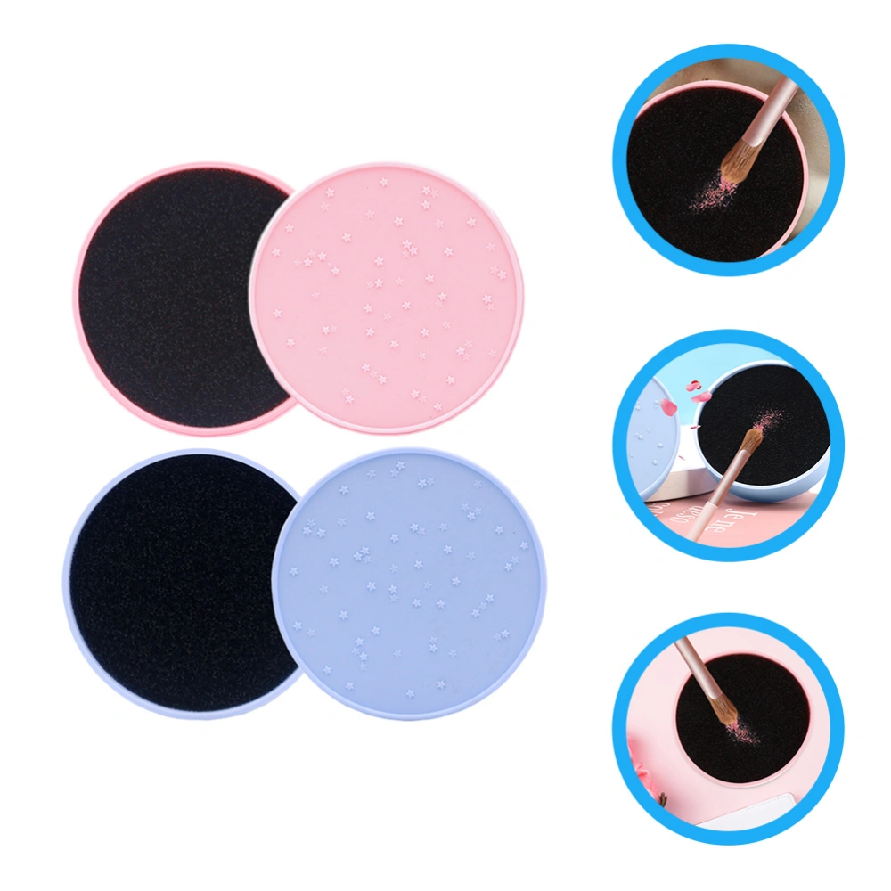 2pcs Makeup Sponge Brush Cleaners Portable Dry Makeup Cleaners Eyeshadow Brush Cleaner Pads