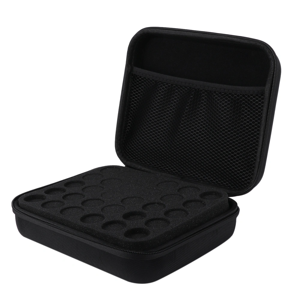 1pc Essential Oil Holder Shockproof EVA Bag 30 Slots Bottle Case Makeup Accessory for Travel Home Black