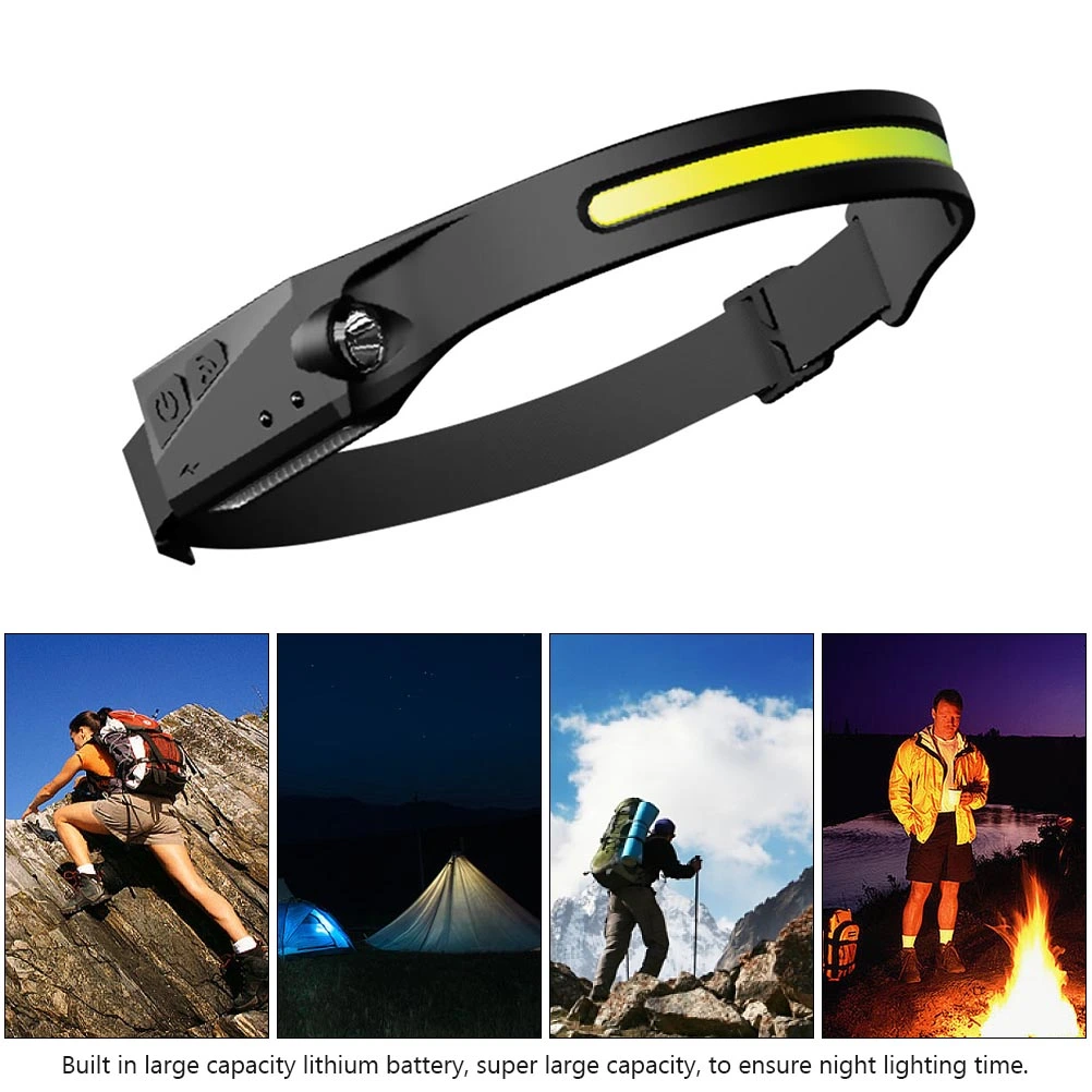 1 SetWaterproof Headlamp USB Charge Head Light for Outdoor Cycling Fishing