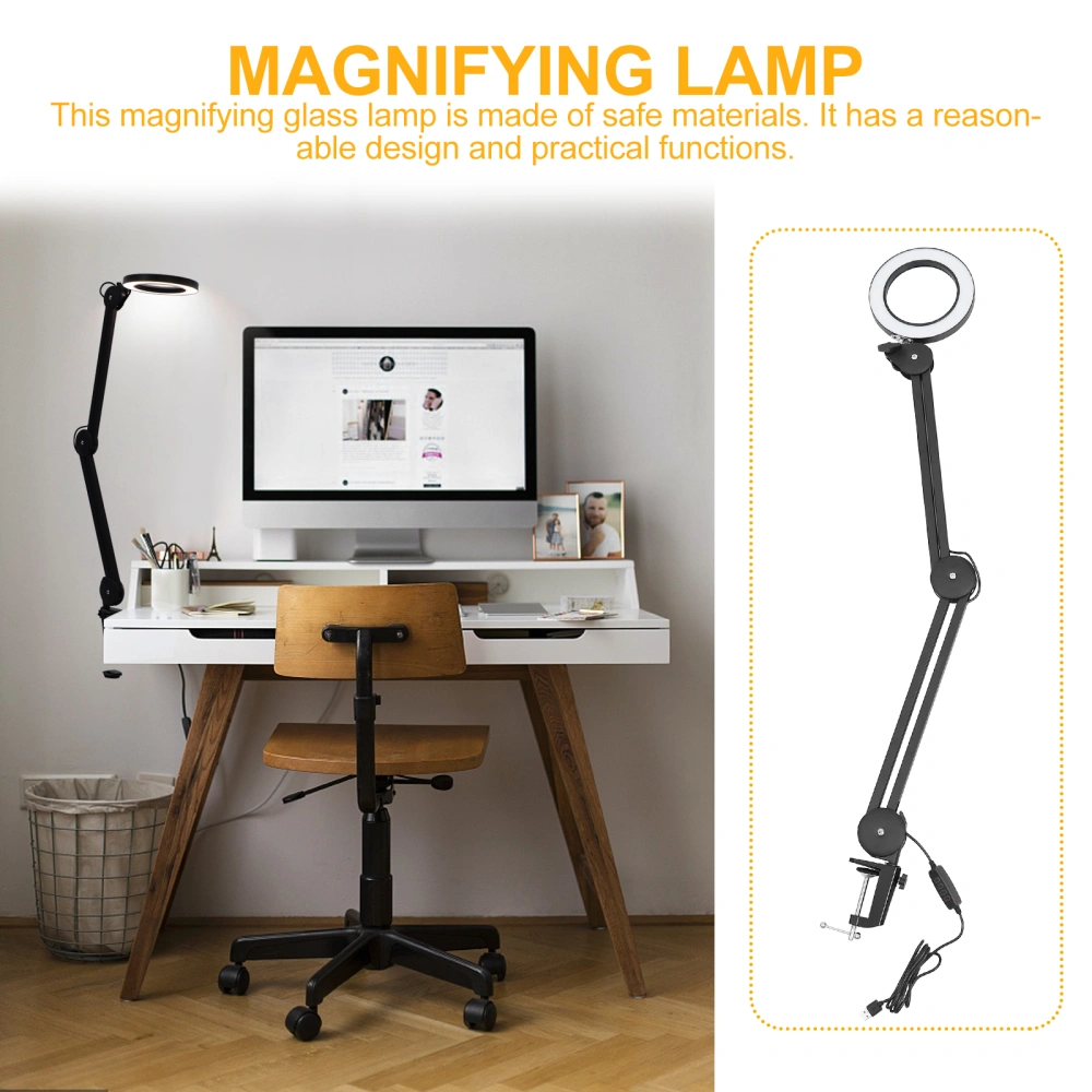 1 Set LED Reading Lamp Magnifying Lighting Lamp Multi-Function Folding Light