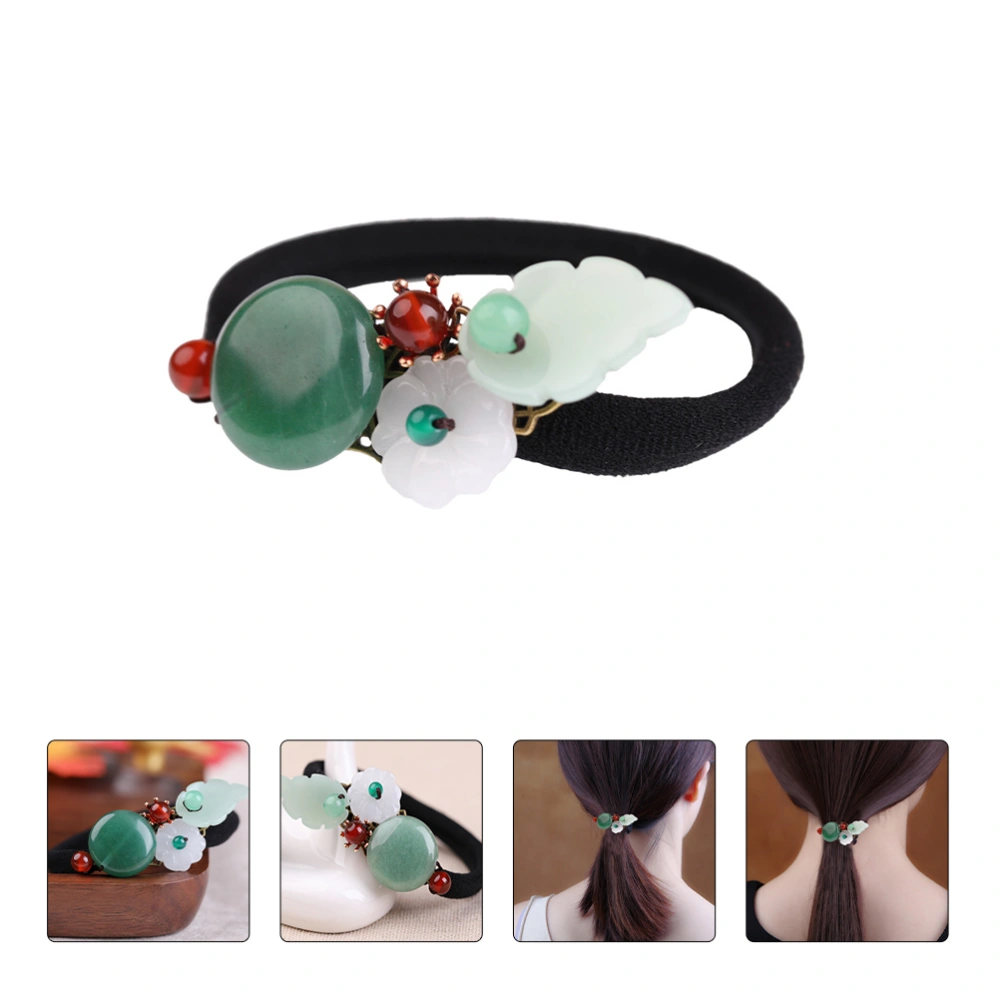 Woman Fashion Headband Ponytail Holder Girls Vintage Elastic Hair Band Rope