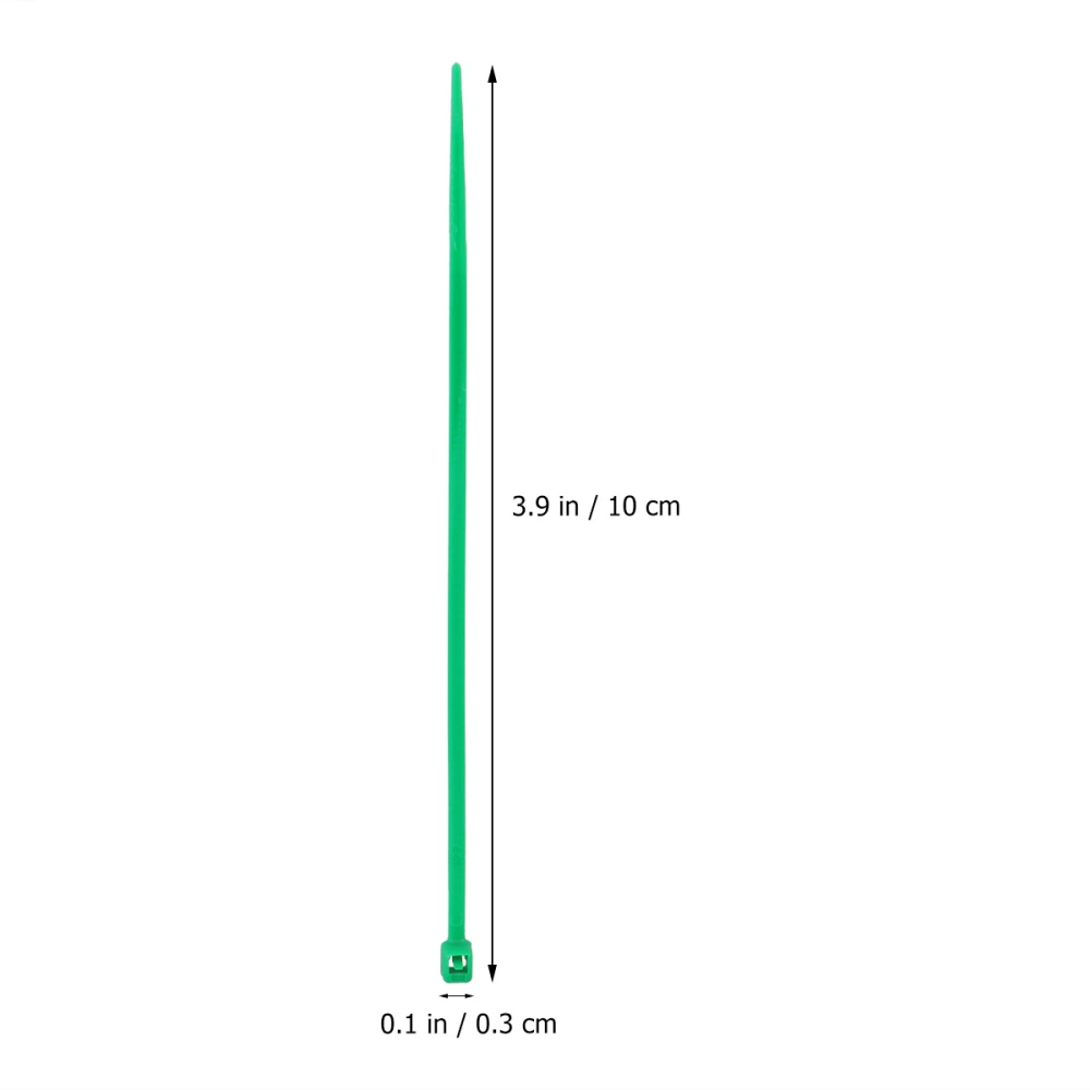 1000pcs 3x100mm Self-locking Nylon Cable Ties Multi-Purpose Fasteners for Cable Organizing Product Package (Green)