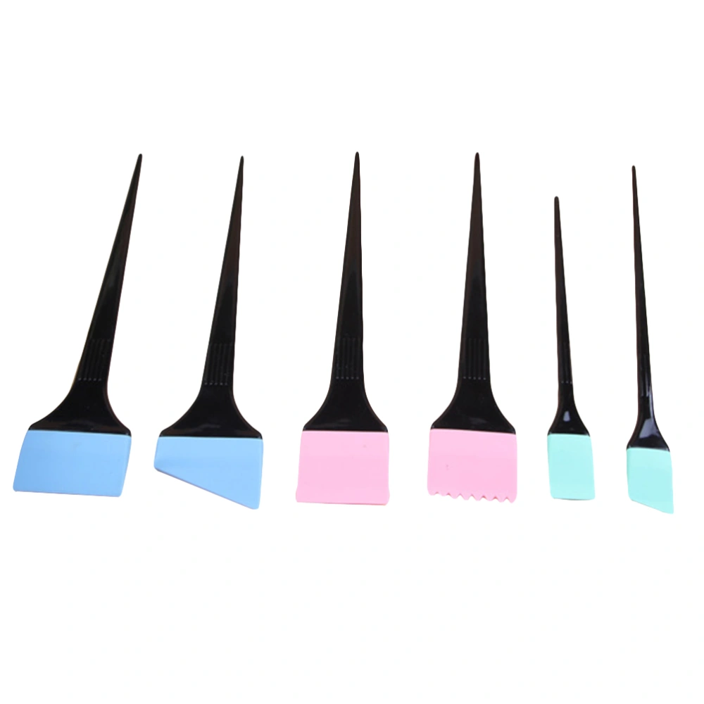 Silicone Hair Dyeing Brush Tool Hair Coloring Brush Highlights Color Mixing Stirrer Kit for Hair Salon (Black)