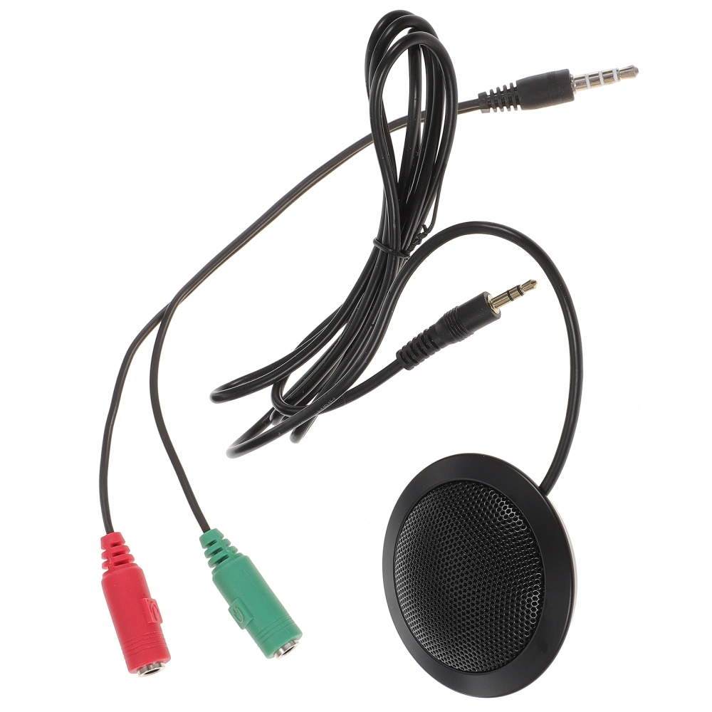 Conference Microphone 3.5mm Omnidirectional Laptop Desk Microphone For Recording